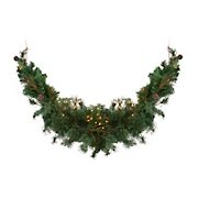 Northlight 72&quot; Pre-Lit Country Mixed Pine Artificial Christmas Swag - Clear Lights