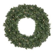 Northlight 30&quot; Pre-Lit LED Canadian Pine Artificial Christmas Wreath - Clear Lights