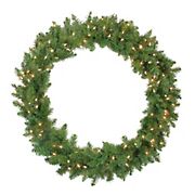 Northlight 36&quot; Pre-Lit Northern Pine Artificial Christmas Wreath - Clear Lights