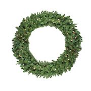 Northlight 48&quot; Pre-Lit Canadian Pine Artificial Christmas Wreath - Clear Lights