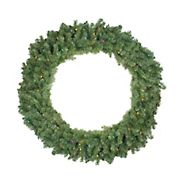 Northlight 48&quot; Pre-Lit Canadian Pine Artificial Christmas Wreath - Multicolor Lights