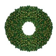 Northlight 5' Pre-Lit Olympia Pine Commercial Artificial Christmas Wreath - Clear Lights
