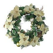 Northlight 24&quot; White and Green Pine Cone Artificial Christmas Wreath - Unlit