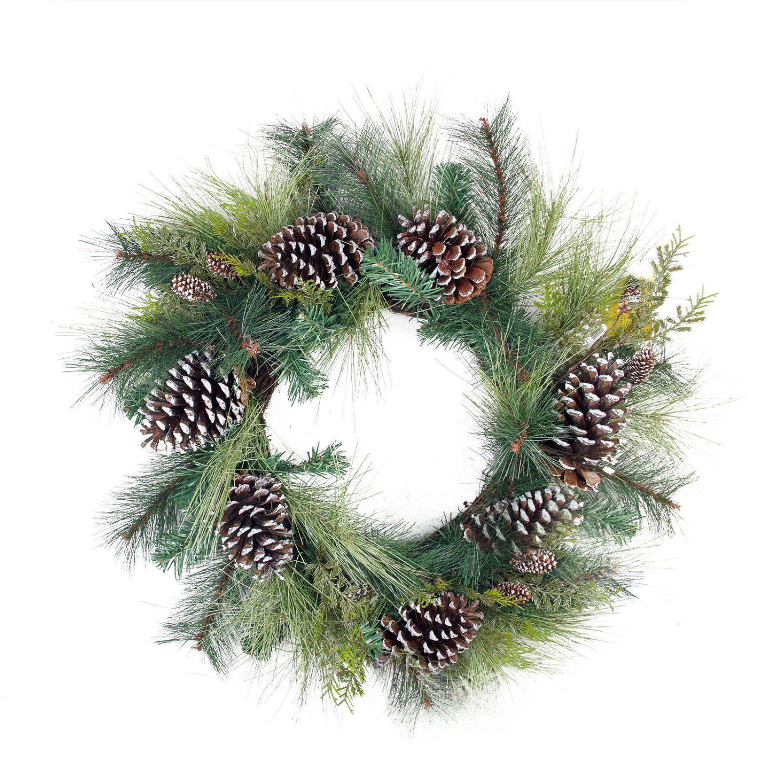 Northlight 28&quot; Mixed Long Needle Pine and Pine Cone Artificial Christmas Wreath - Unlit