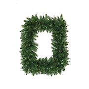 Northlight 36&quot; Buffalo Fir Rectangular Artificial Christmas Wreath - Unlit