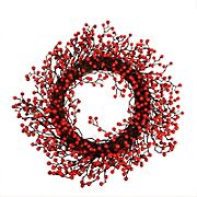 Northlight 22&quot; Festive Red Berries Artificial Christmas Wreath - Unlit