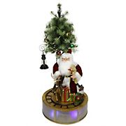 Northlight 48&quot; Musical LED Lighted Santa Claus with Rotating Train Christmas Decor