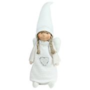Northlight 19.25&quot; Snowy Woodlands Girl Angel Christmas Tabletop Figurine - White