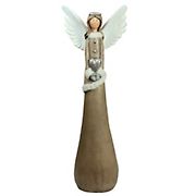 Northlight 24&quot; Angel with Heart Christmas Tabletop Figurine - Brown and White