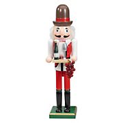 Northlight 15&quot; Grapes Winemaker Christmas Nutcracker Figurine - Red and White