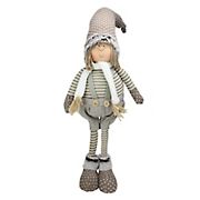 Northlight 26&quot; Standing Nordic Boy Christmas Tabletop Figure - Gray and Brown