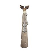 Northlight 30&quot; LED Lighted Reindeer Christmas Tabletop Figurine - Brown and Silver