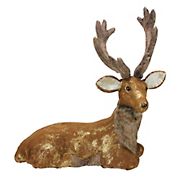 Northlight 16.5&quot; Gold Reindeer Lying Down Christmas Table Figure - Brown