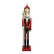 Northlight 5' Commercial Size Christmas Nutcracker with Scepter - Red and White