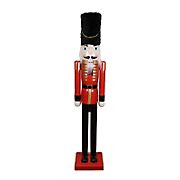 Northlight 5' Commercial Size Wooden Christmas Nutcracker Soldier - Red and Black