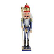 Northlight 24&quot; Christmas Nutcracker King with Scepter - Blue and Gold