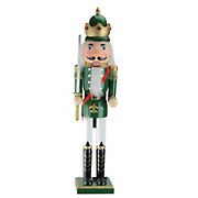 Northlight 24&quot; Christmas Nutcracker King with Sword - Green and Gold