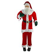 Northlight 6' Red Huge Life Size Plush Standing Santa Claus Christmas Decor