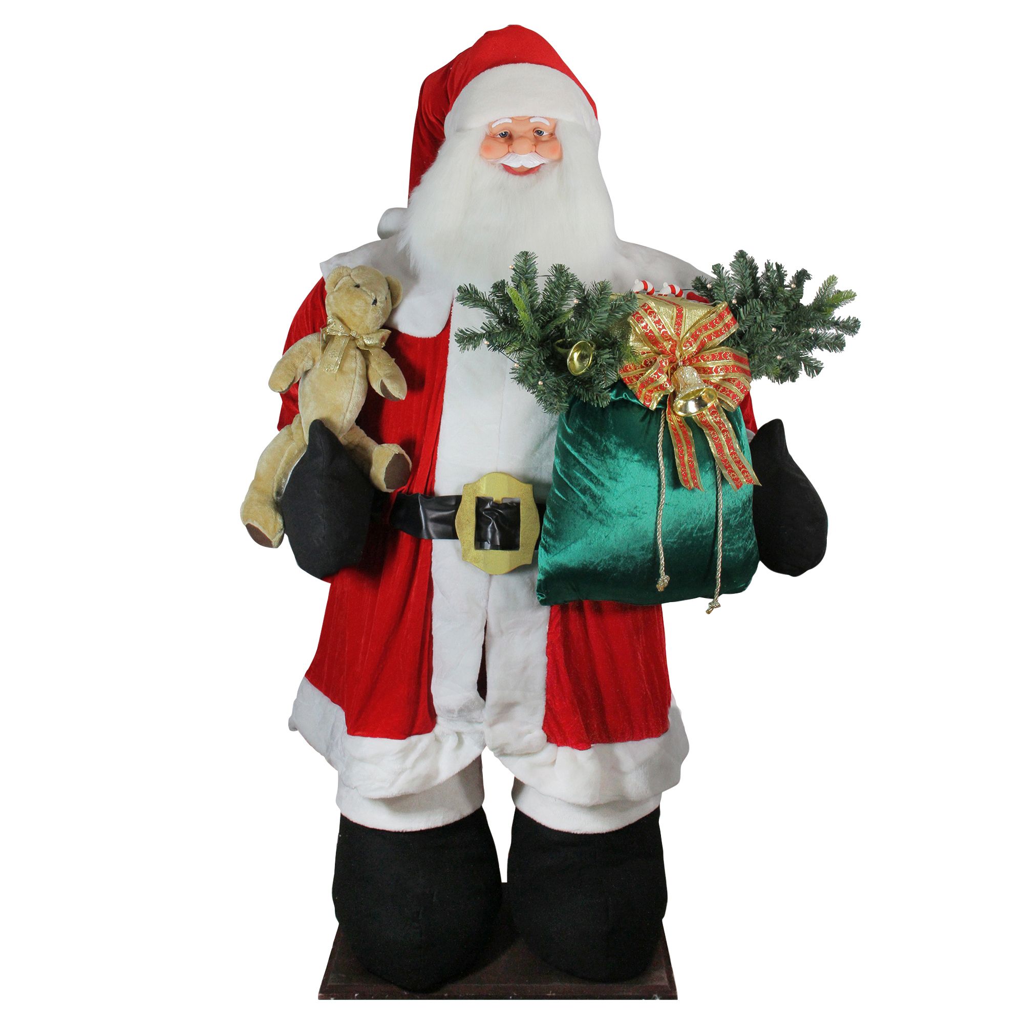 Northlight 8' LED Lighted Musical Inflatable Santa Claus Christmas Figurine  - Red and White