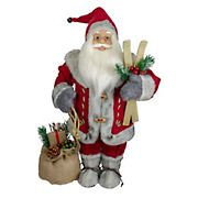 Northlight 18&quot; Standing Santa Christmas Figure with Skis and Fur Boots