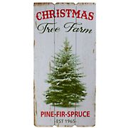 Northlight 23.5&quot; Christmas Tree Farm Wooden Hanging Wall Sign