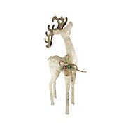 Northlight 46&quot; Pre-Lit Reindeer Outdoor Christmas Decor - Brown and Ivory