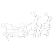 Northlight 3-Pc. Lighted Reindeer and Sleigh Outdoor Christmas Decoration Set