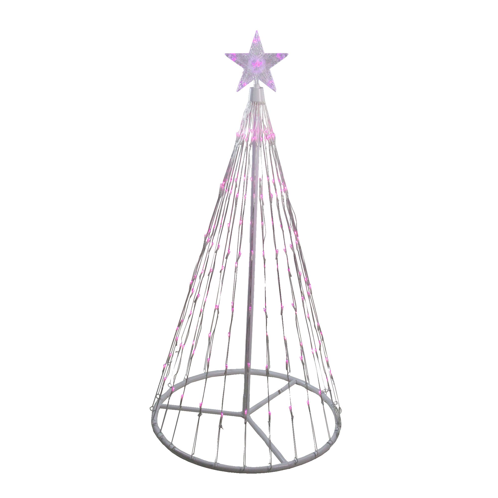 Northlight 4' LED Lighted Show Cone Christmas Tree Outdoor Decoration - Pink