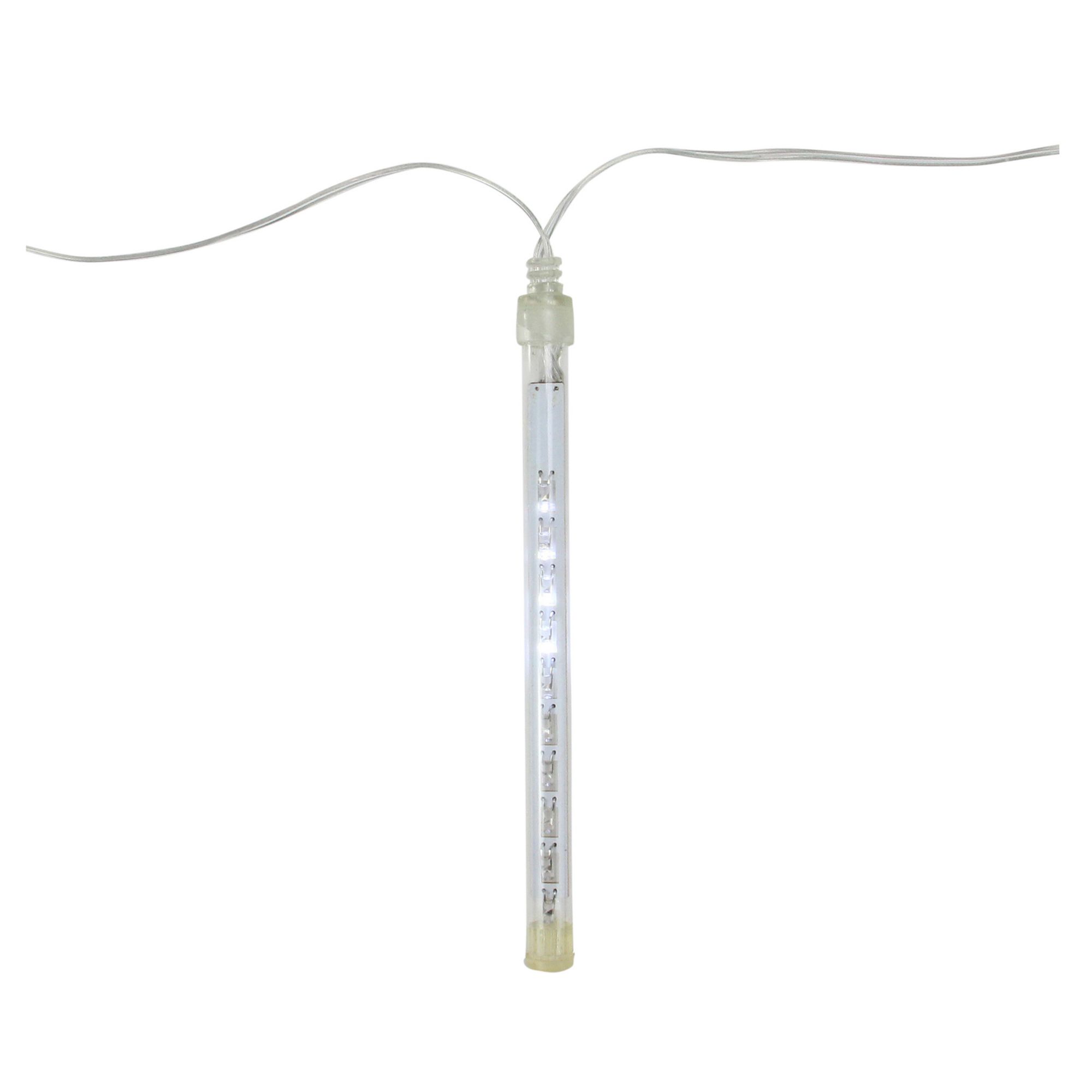 Northlight 14.25' Transparent Dripping Icicle Snowfall Christmas Light Tubes, 10 ct. - White