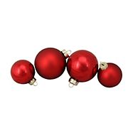 Northlight 3.25&quot; Shiny Glass Ball Christmas Ornaments, 96 ct. - Matte Red