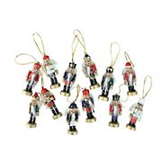 Northlight  3.25&quot; Mini Christmas Nutcracker Ornaments, 12 ct. - Red and Blue