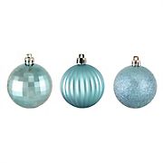 Northlight 2.5&quot; Shatterproof 3-Finish Christmas Ball Ornaments, 100 ct. - Blue