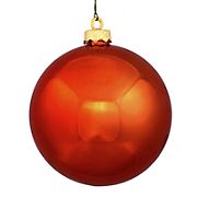 Northlight 8&quot; Shatterproof Shiny Christmas Ball Ornament - Burnt Orange