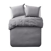 Swift Home Cozy and Soft Lush Washed Crinkle Duvet Twin/Twin XL Cover Set - Driftwood