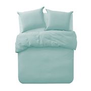Swift Home Cozy and Soft Lush Washed Crinkle Duvet Twin/Twin XL Cover Set - Dusty Mint