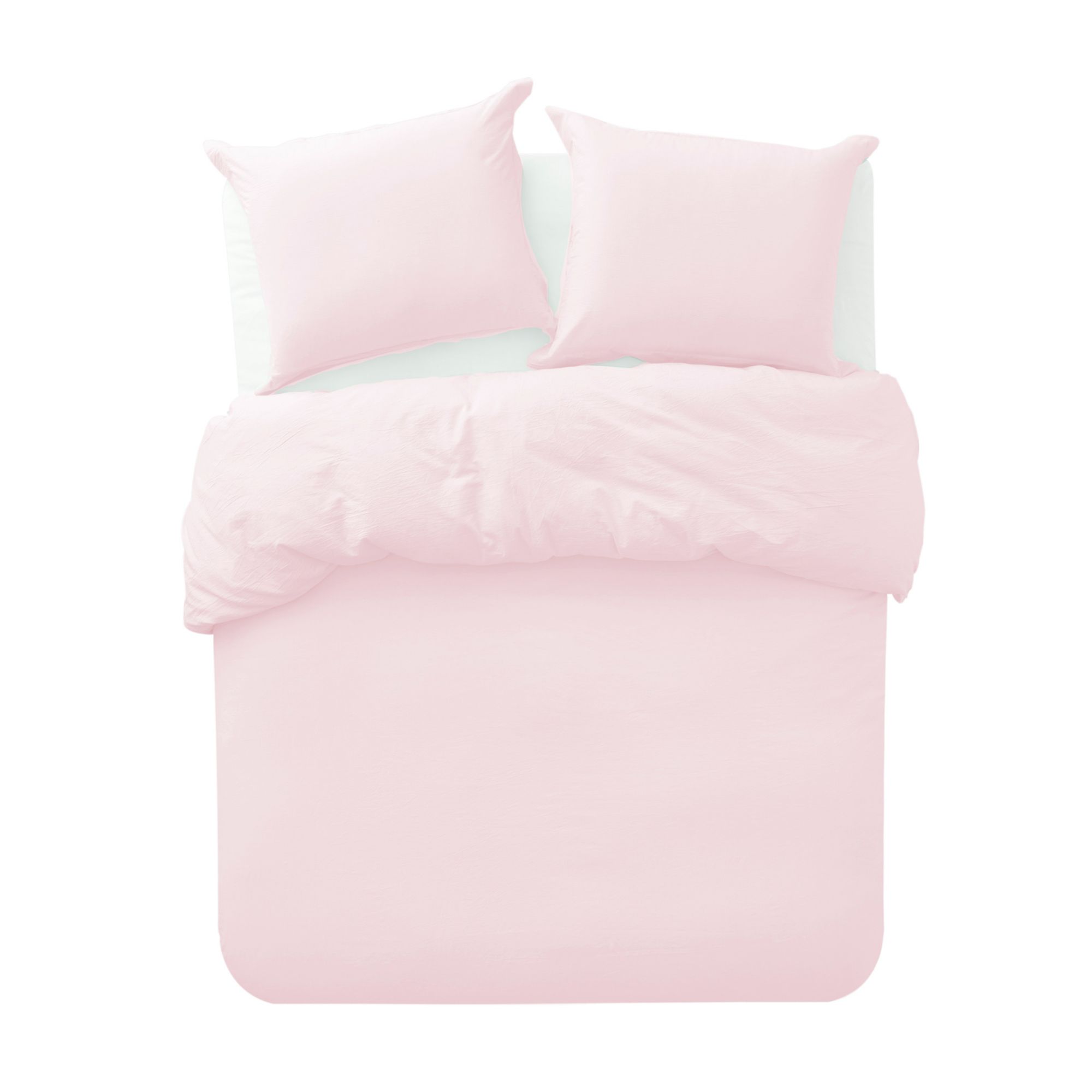 Swift Home Lush Crinkle-Washed Rose Blush Duvet Cover Set - King/California King