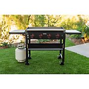 Nexgrill 36&quot; 4-Burner Gas Griddle Top Grill with Grill Cover, Condiment Rack and Bottle Opener