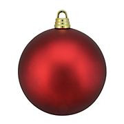 Northlight Shatterproof Matte 12&quot; Christmas Ball Ornament - Red Hot