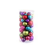 Northlight Shatterproof 2-Finish 4&quot; Christmas Ball Ornaments, 50 ct. - Red and Purple