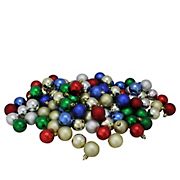 Northlight Shatterproof 4-Finish 1.5&quot; Christmas Ball Ornaments, 96-ct. - Vibrantly Colored