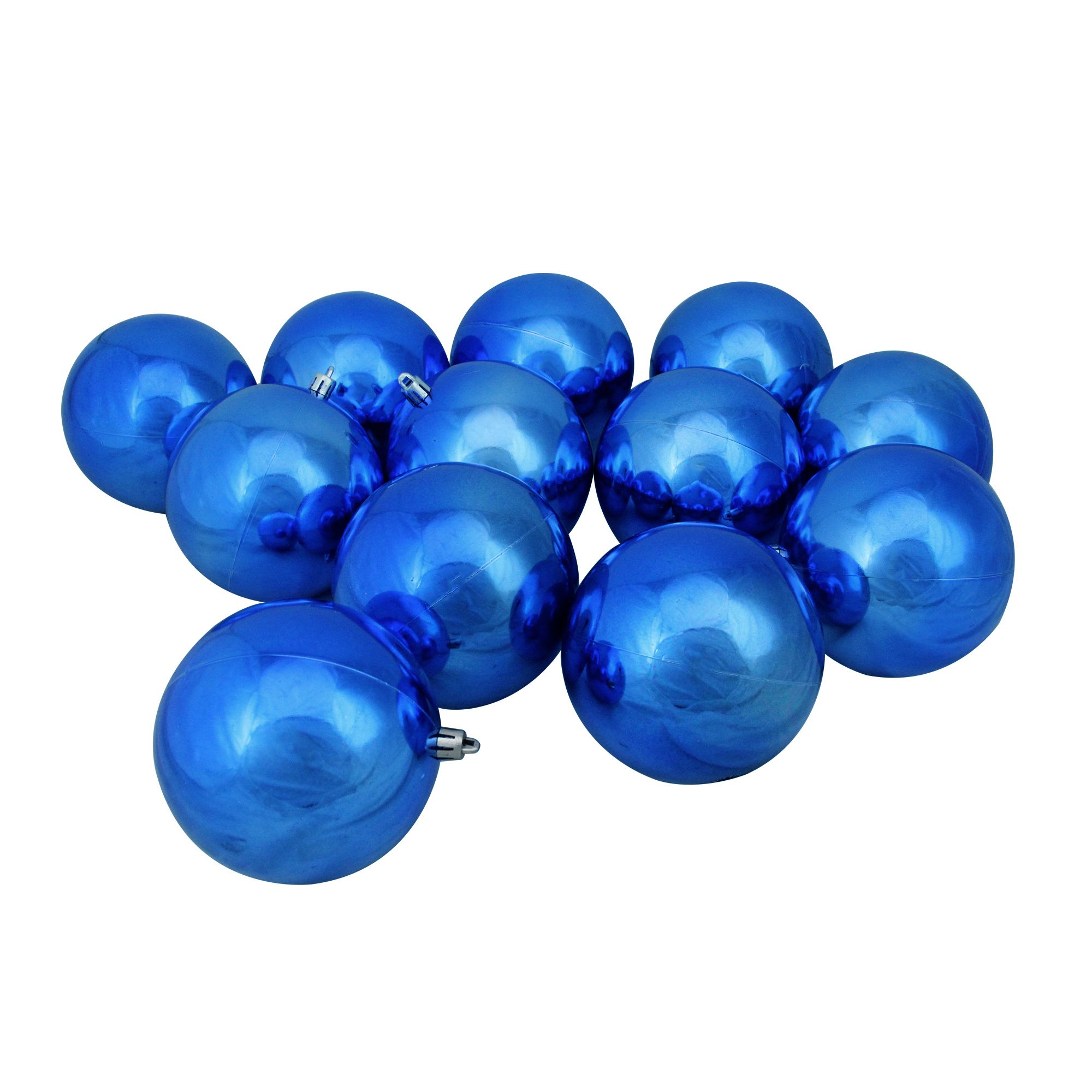 50 Pack Blue, Purple, Green, Red and Clear Assorted Ball Orn