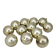 Northlight Shatterproof 4&quot; Christmas Ball Ornaments, 12 ct. - Shiny Champagne Gold