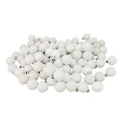 Northlight 1.5&quot; Shatterproof 4-Finish Christmas Ball Ornaments, 96-ct. - Winter White