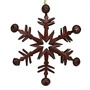 Northlight Allstate 11.5&quot; 6-Point Star Ornament with Jingle Bells - Brown