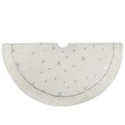 Northlight 48&quot; Sequined Stars Christmas Tree Skirt - White and Silver