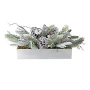 Northlight 19.5&quot; Berries with Foliage Christmas Tabletop Decoration - White and Green