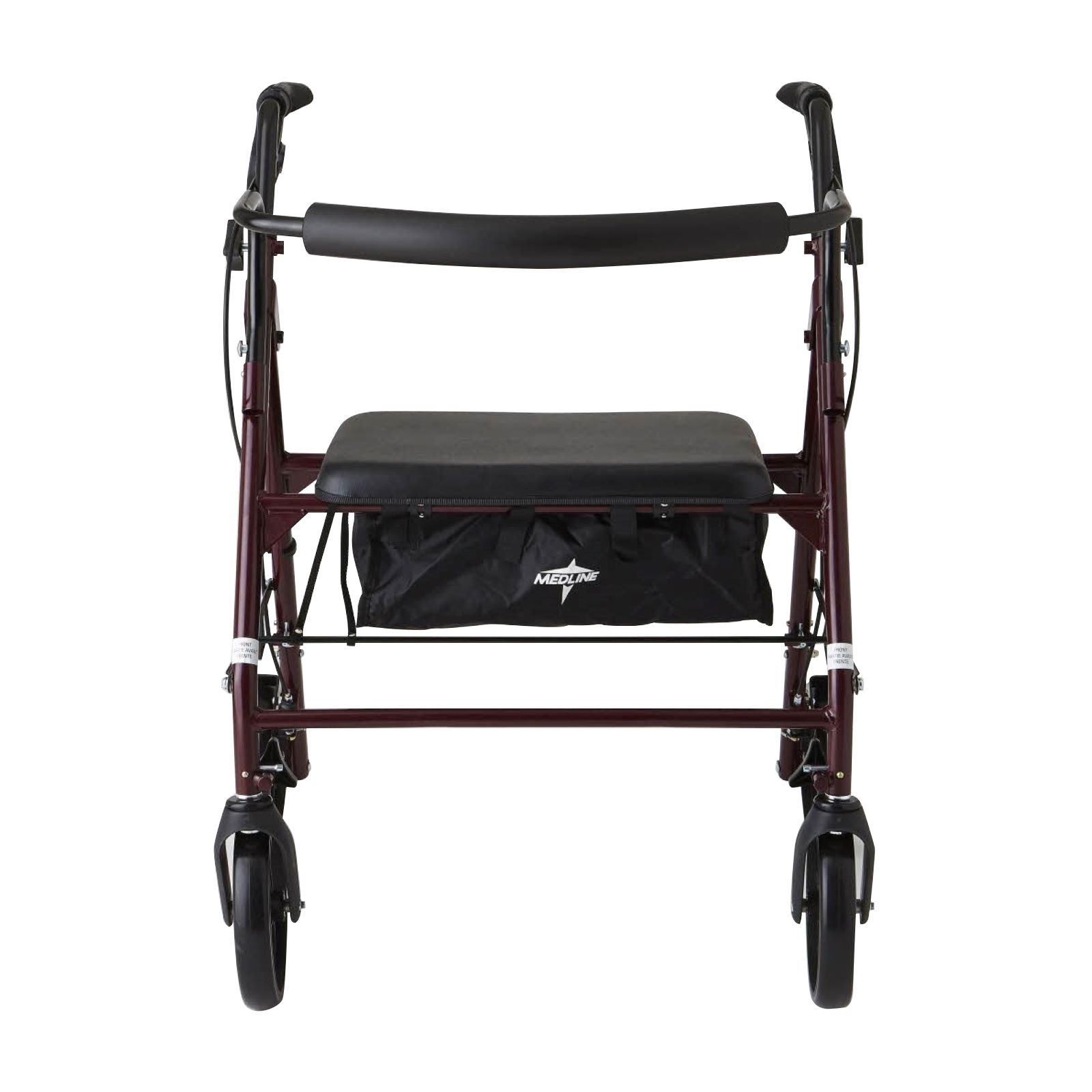 Medline Momentum Rollator Folding Walker with Seat Cushion