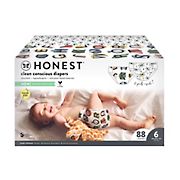 The Honest Company Disposable Diapers All Letters and Skulls, Size 6, 88 ct.