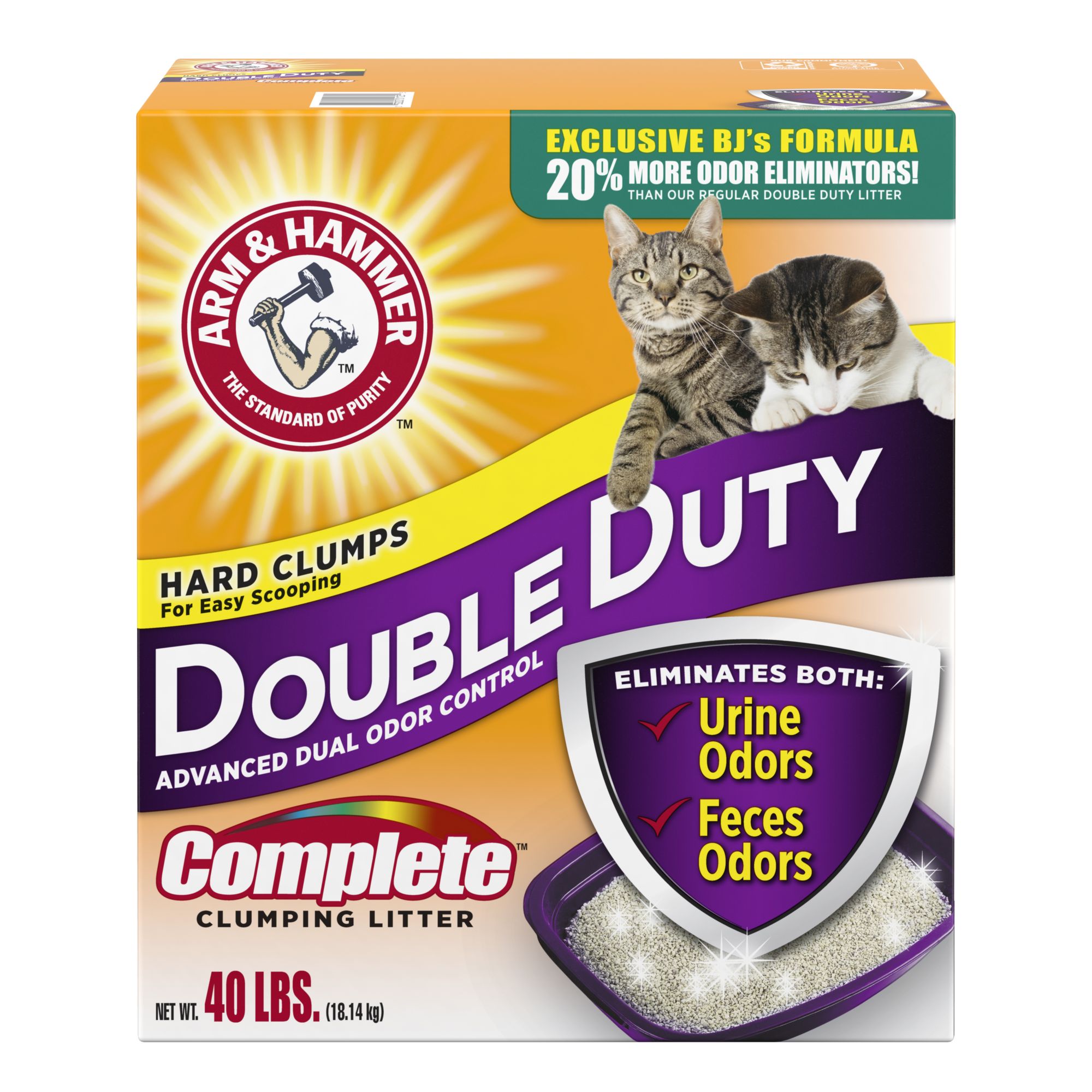 Arm & Hammer Double Duty Complete Clumping Litter, 40 lbs.