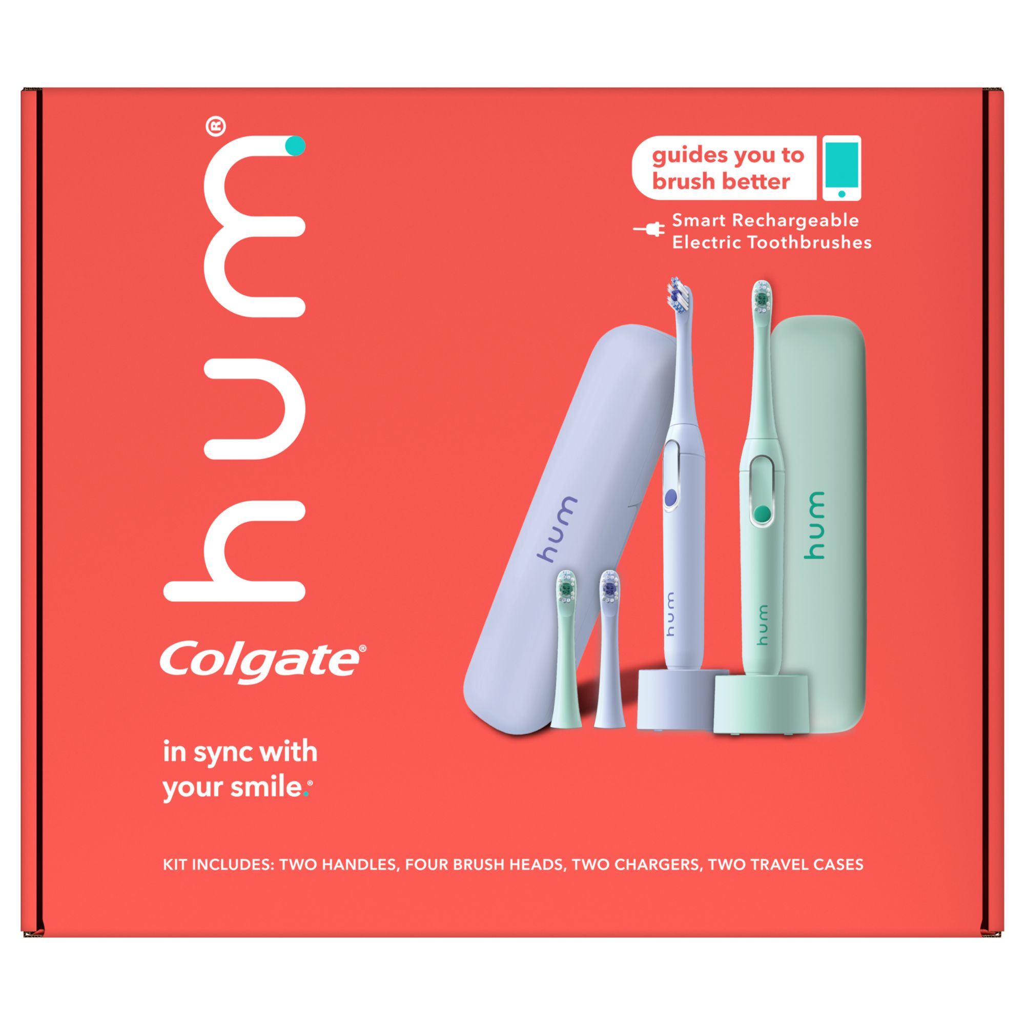 hum by Colgate Electric Toothbrush with Travel Case 2 pk.